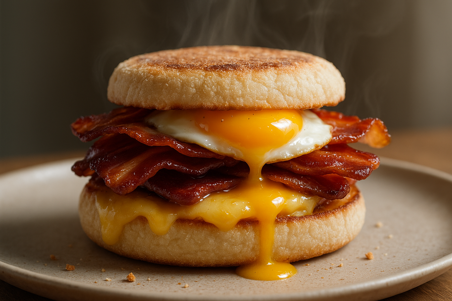 Bacon And Egg Breakfast Muffin